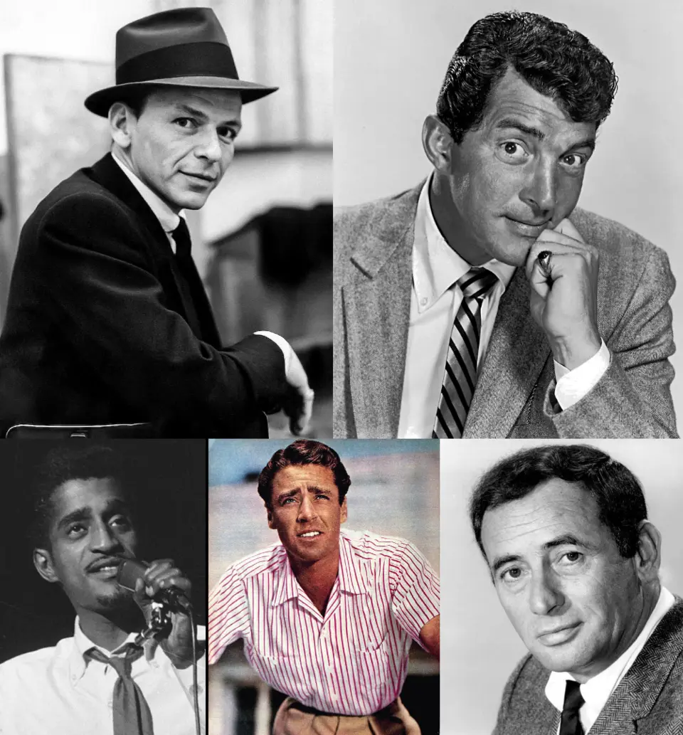 Sammy Davis Jr., Frank Sinatra ve Dean Martin ile Rat Pack döneminde